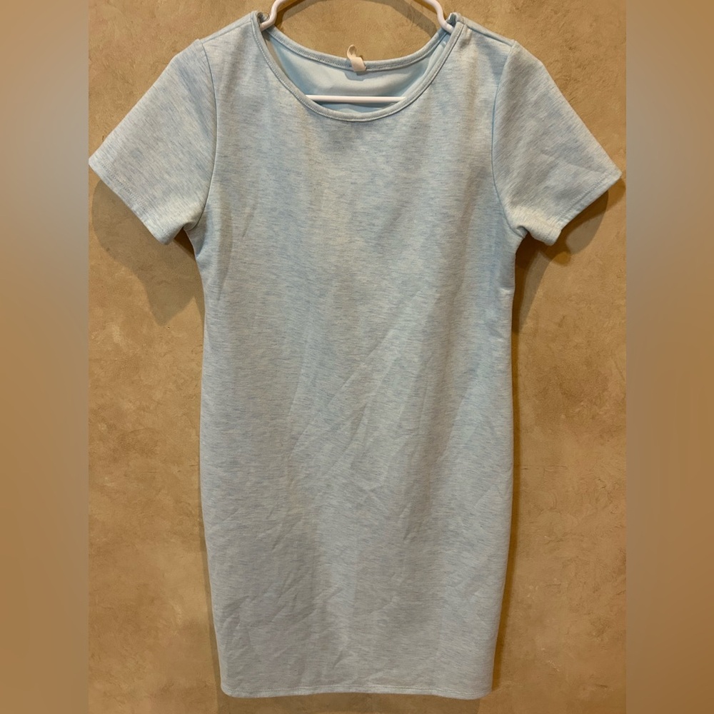 Pinkblush Soft Blue structured knit mini dress adorable medium